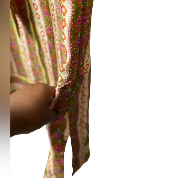 Sandro Striped Kaftan Midi Silk dress Size 36 US size 4 - Picture 13 of 17